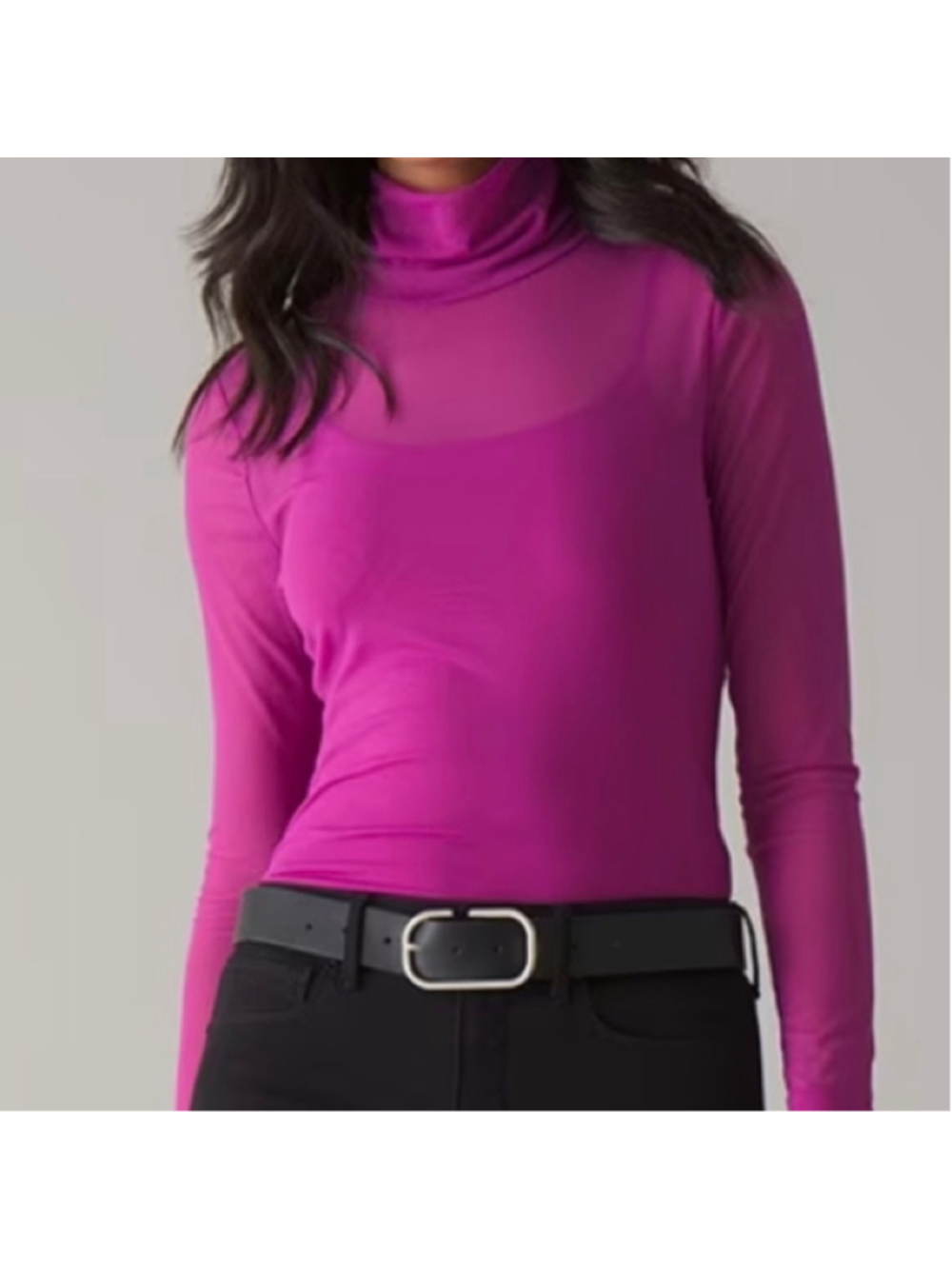 New White House Black Market Long Sleeve Sheer Turtleneck Size Medium
